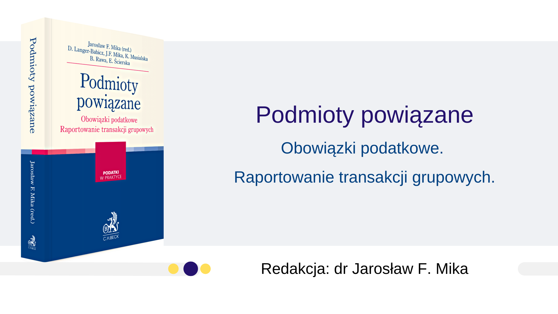 Podmioty powiązane. Obowiązki podatkowe. Raportowanie transakcji grupowych - Jarosław F. Mika